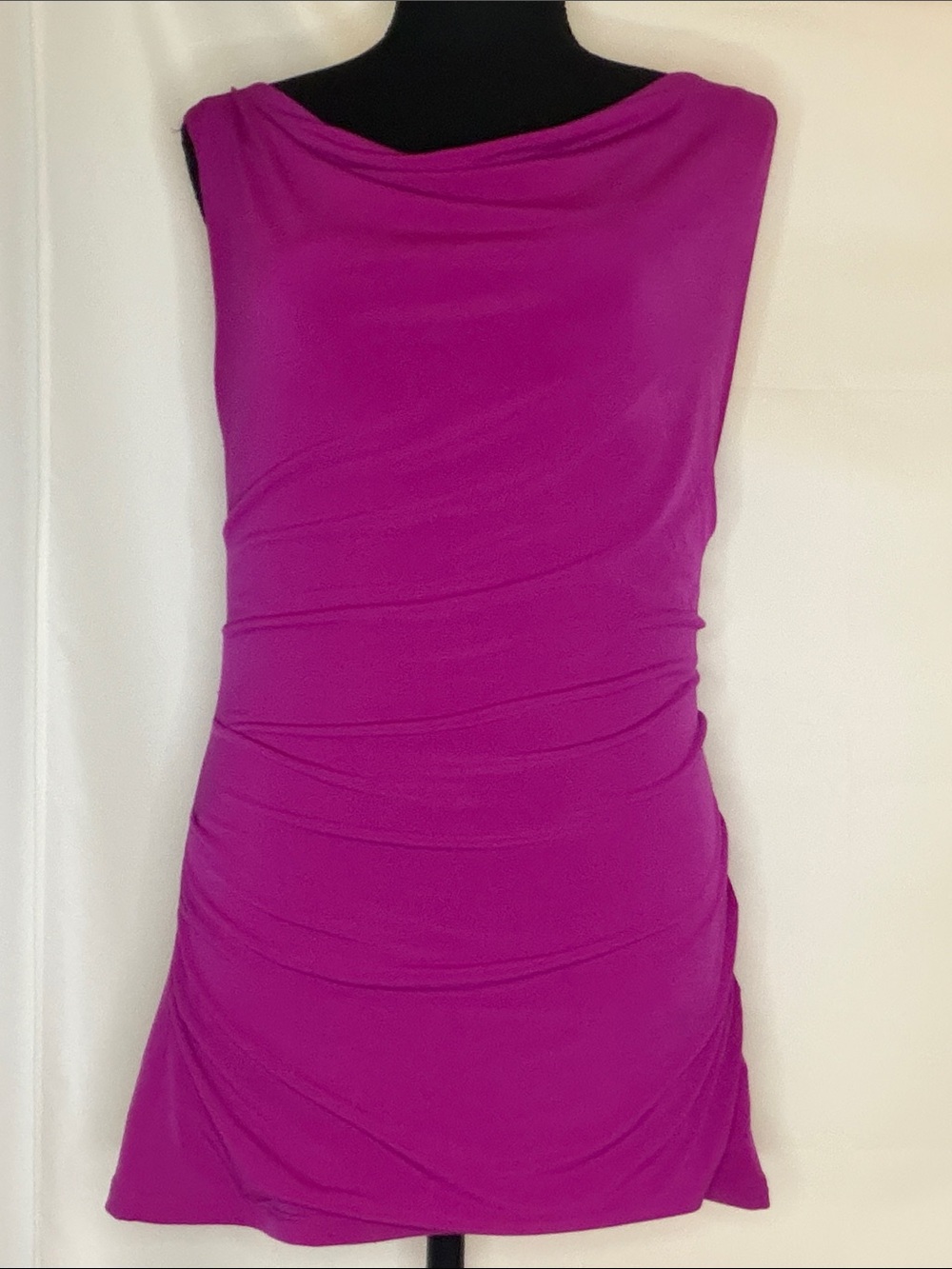 PINK BANANA REPUBLIC RUCHED SLEEVELESS TUNIC